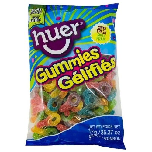 Huer Sour Suckers Gummy Candy - 1 kg