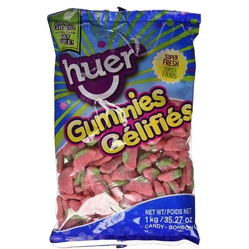 Huer Sour Watermelon Wedges Gummy Candy - 1 kg