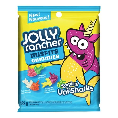 Jolly Rancher Misfits Gummies Tropical Uni-Sharks-182 g