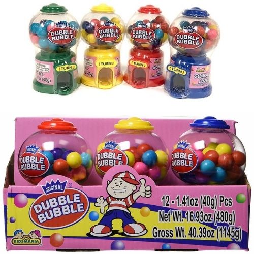 Kidsmania Dubble Bubble Mini Gumball Dispenser - 12 Count