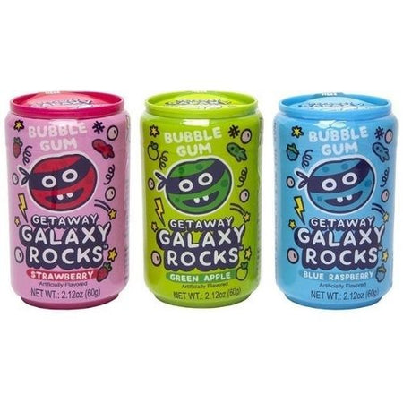 Getaway Galaxy Rocks Bubble Gum Cans 