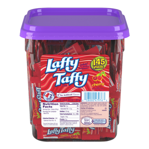 Laffy Taffy Cherry Mini Candy Bars 145 Count Tub