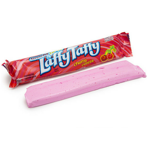 Laffy Taffy Cherry Candy-Retro Candies from Willy Wonka