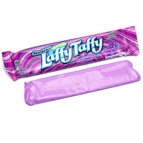 Laffy Taffy Grape Candy-Retro Candies from Willy Wonka