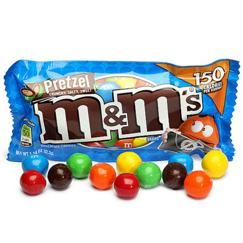 M&M Candy-Pretzel Chocolate Candies by Mars-Retro Candy