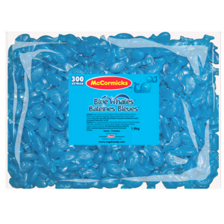 McCormicks Blue Whales Bulk Candy-Canada Candy