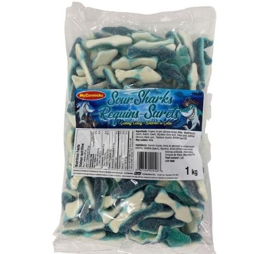 McCormicks Sour Sharks Bulk Candy - 1kg