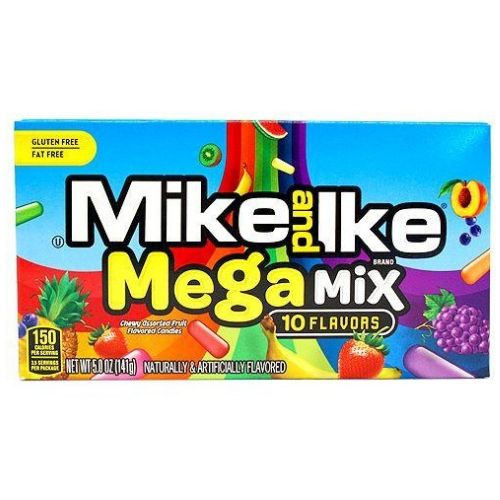 Mike and Ike Mega Mix 10 Flavors Chewy Candies Theater Box