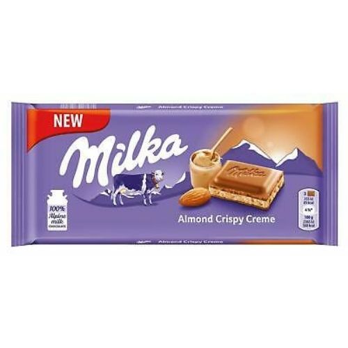 Milka Almond Crispy Creme Chocolate Bars  - 100 g