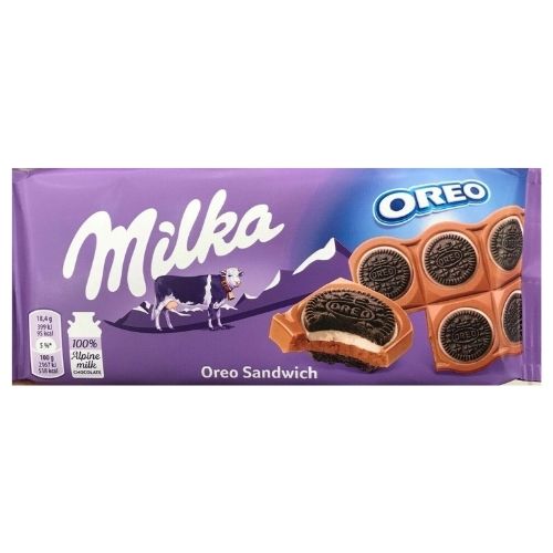 Milka Oreo Sandwich Chocolate Bar - 92g