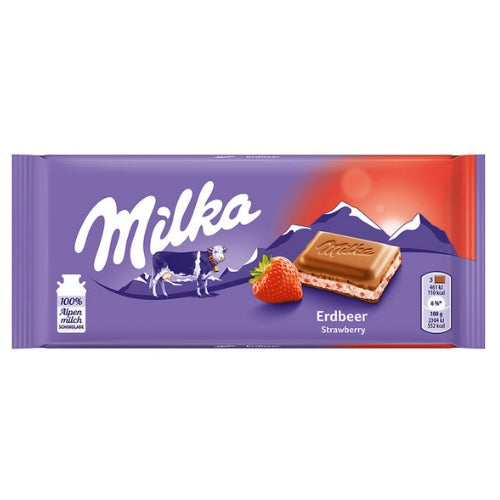 Milka Strawberry Chocolate Bars-100 g