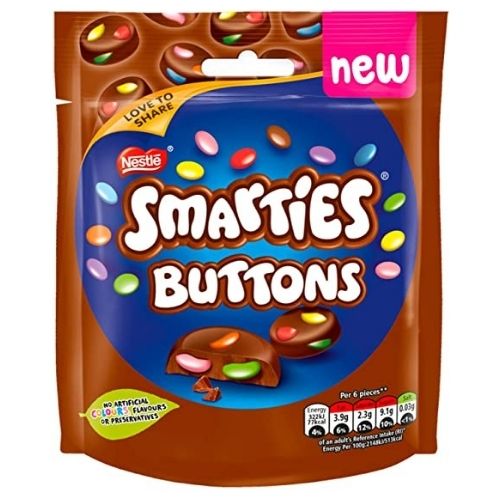 Nestle Smarties Milk Chocolate Buttons UK - 90 g