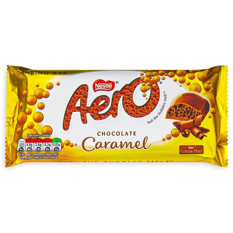 Nestle Aero Chocolate Caramel Sharing Bar 90g Candy District