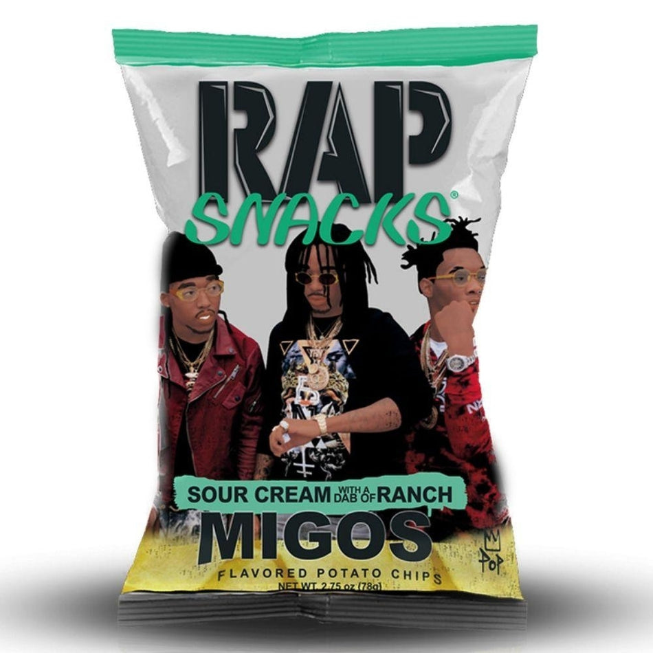 Rap Snacks Inc. Migos Sour Cream With A Dab Of Ranch Potato Chips 2.75oz Candy District