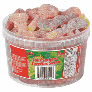 Red Band Jumbo Sour Suckers Candy-Sour Soothers  Sour Keys Candy