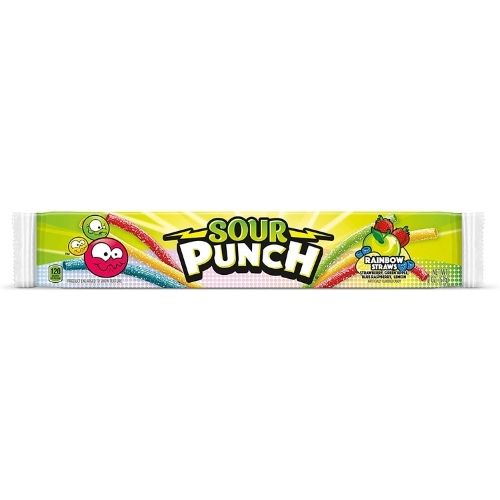 Sour Punch Rainbow Straws Licorice Candy - 2 oz.
