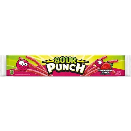 Sour Punch Strawberry Straws Licorice Candy - 2 oz.