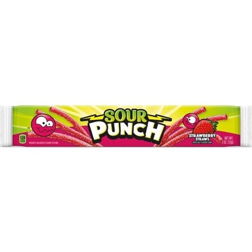 Sour Punch Strawberry Straws Licorice Candy - 2 oz.